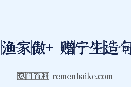 渔家傲+赠宁生造句是什么意思的图片